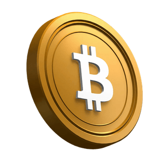 Bagian hero dengan desain koin Bitcoin (BTC) dalam posisi miring