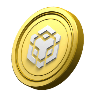 Koin BNB hiasan pada bagian informasi platform