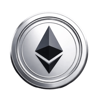 Koin Ethereum (ETH) yang tampil melayang sebagai elemen grafis